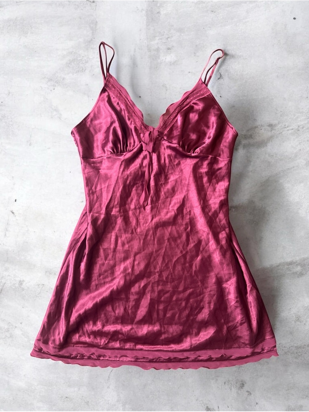 Victoria's Secret Magenta Satin Slip Top